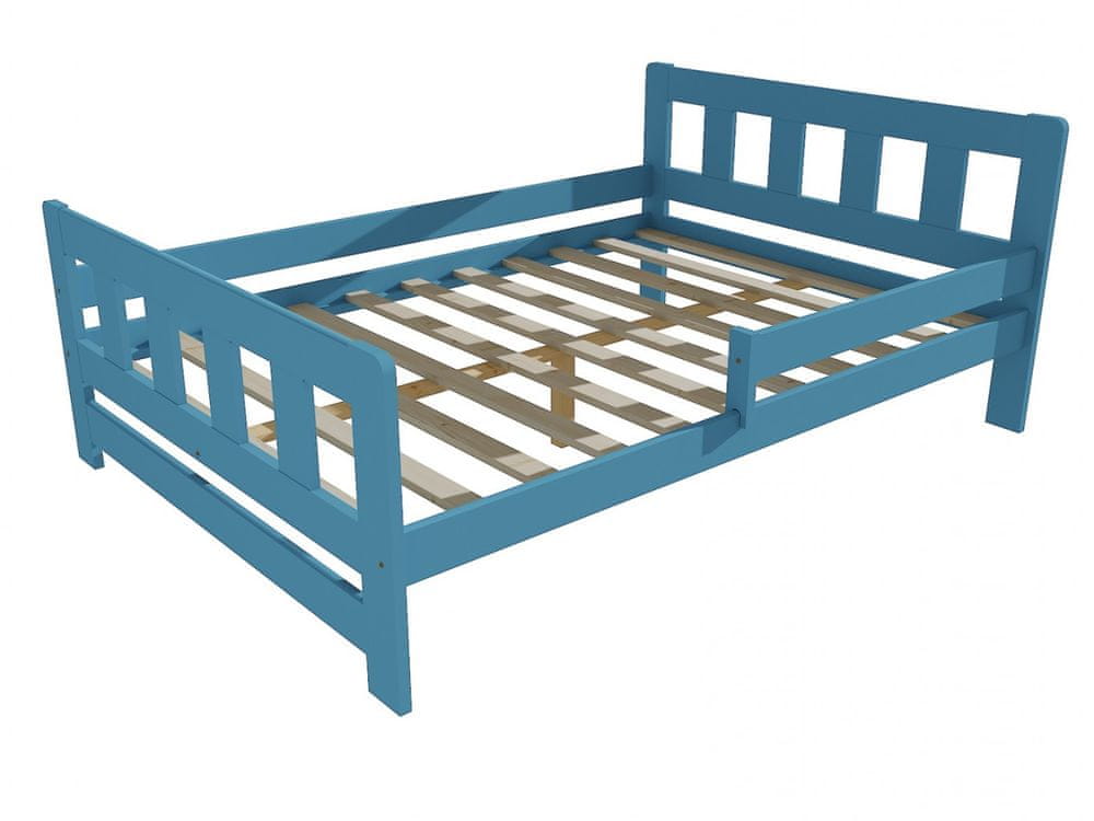 eoshop Detská posteľ so zábranou VMK010FA KIDS (Rozmer: 140 x 200 cm, Farba dreva: farba modrá)